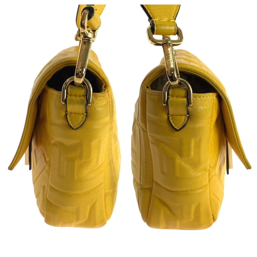 FENDI Zucca Mamma Bucket Yellow Leather Shoulder Bag Messenger 8BR600 (Yellow... - Picture 8 of 10